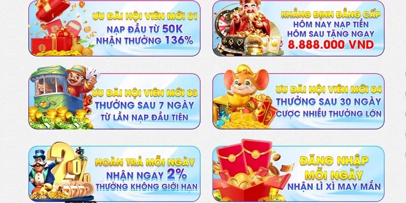 Hoạt động ưu đãi dành riêng cho người mới lên đến 136%